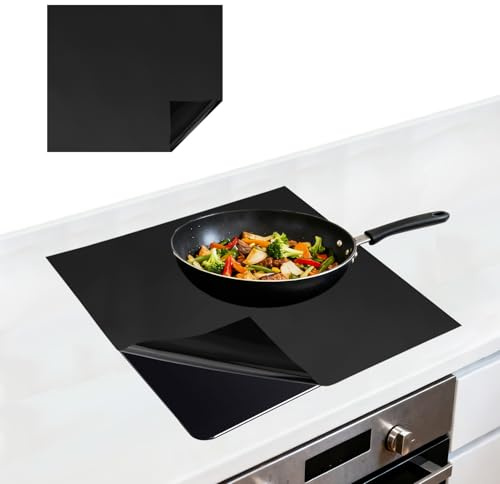 Induction Hob Protector Mat 61x52cm Silicone Induction Hob Cover Cooktop (Magnetic) Scratch Protector Heat Resistant Stove Cover Easy-to-Clean BPA-Free Multifunctional Mat for Cooktop Protection