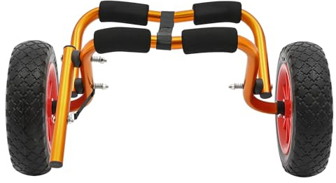 udneondhe Chariot de kayak léger en aluminium pliable | Chariot de transport pour canoë, SUP et bateau pneumatique | Chariot de bateau pliable avec rembourrage en mousse, charge maximale de 80 kg