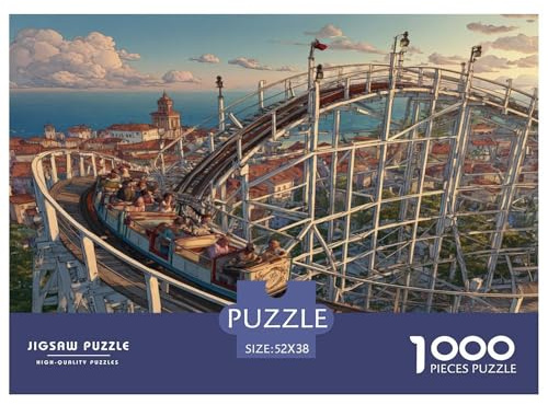 Roller Coaster Puzzle Spiele Herausforderung 1000 Teile – für Erwachsene, Familienspiel, Geschenk für Erwachsene und Dekoration, 52 x 38 cm/1000 Stück