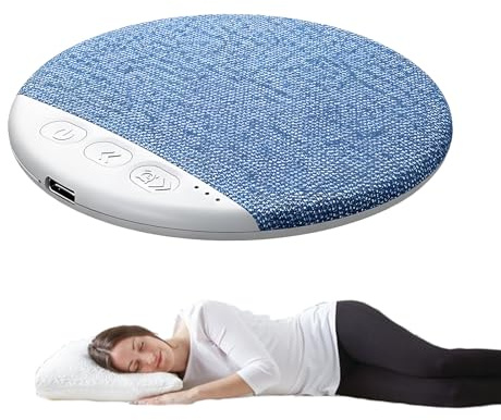 Zorkkra Bluetooth Pillow Speaker Ultra-Thin, Under Pillow Bone Conduction Speaker for Sleeping with Sleep Timer & Soothing White Noise, Perfect for Side Sleepers & Deep Sleep (A)