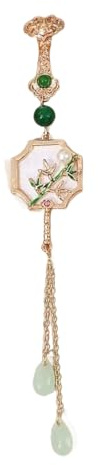 Spilla con motivi asiatici realizzata a mano Lega leggera Fiori pruno Orchidee Crisantemo Accessorio Qipao Prugne Orchidee Crisantemo Spilla