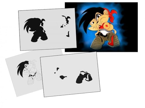 UMR-Design AS-129 Kiss me Airbrushschablone Step by Step Grösse XL