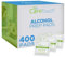 Care Touch Lot de 400 lingettes alcoolisées stériles Taille moyenne 2 épaisseurs