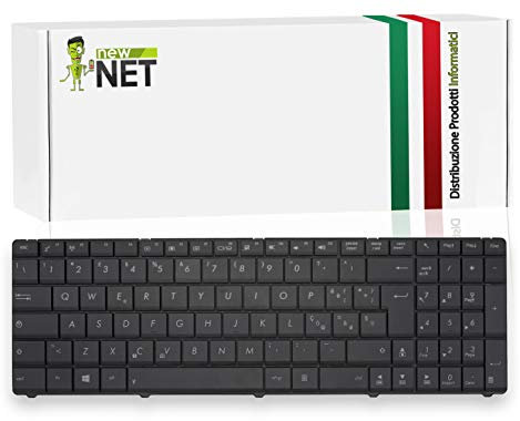 newnet Tastiera Italiana per Notebook ASUS X54H X53S A54H X55A X55C Compatibile Anche con 04GN0K1KIT00-1, 04GN0K1KIT00-3, MP-10A76I06528, NSK-UM0SU, V118562AK1, 9Z.N6VSU.00E, 9Z.N6VSU.01E
