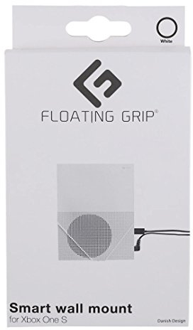FLOATING GRIP® Wall Mount for XBOX One S. Color: WHITE. 1x Mount for Microsoft XBOX One S. Storage your XBOX on the wall right next to your TV or hide it behind. Produced in Europe Since 2014