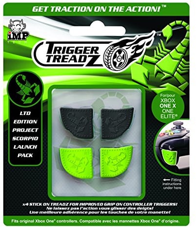 iMP Tech Trigger Treadz: Ltd Edition Project Scorpio (4 Pack) [Black/Green] /Xbox One