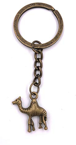 H-Customs Kamel Dromedar Schlüsselanhänger Anhänger Bronze aus Metall