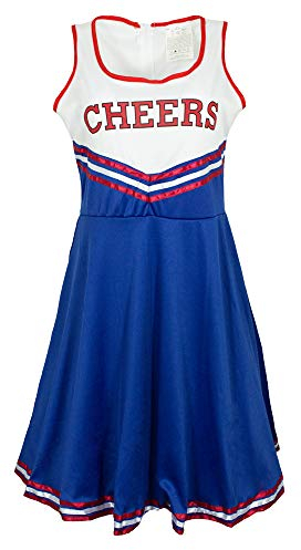 Das Kostümland USA Cheerleader Kostüm für Damen | Party Karneval Kleid Cheers Fasching Sport Schule Festival Theater Karneval Fasching Sportlerkostüm Cheerleading Verkleidung Uniform Gr. 40/42