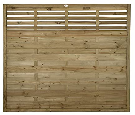 Forest Garden 1.8m x 1.5m Pressure Treated Decorative Kyoto Fence Panel - Pack of 4