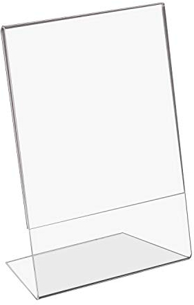 HMF 46953 Acryl Tischaufsteller schräg | DIN A5 Hoch- und Querformat | Glasklar