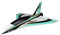 Amewi 24106 AMXFlight Delta Wing Jet Avion radiocommandé EPO PNP Vert Menthe et Blanc