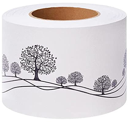 Dostear TapetenbordüRe Selbstklebende BordüRe Wand Wohnzimmer Tapeten Fliesenaufkleber Bad Dekoband Selbstklebend Wüstenbäume 10 X 500cm