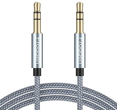 Froggen Aux Kabel 3.5mm Audio Kabel, Stereo Audiokabel Nylon Mantel 24K vergoldete Stecker 3.5mm Klinke auf Klinke Audio Kabel Klinkenkabel kompatibel mit Auto, Kopfhörer, Lautsprecher, TV usw.
