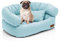 Juelle Hundebett - Sofa für mittelgroße Hunde, Abnehmbarer Bezug maschinenwaschbar, flauschiges Bett, Hundesessel Santi S-XXL (Größe: M - 80x60cm, Blau)