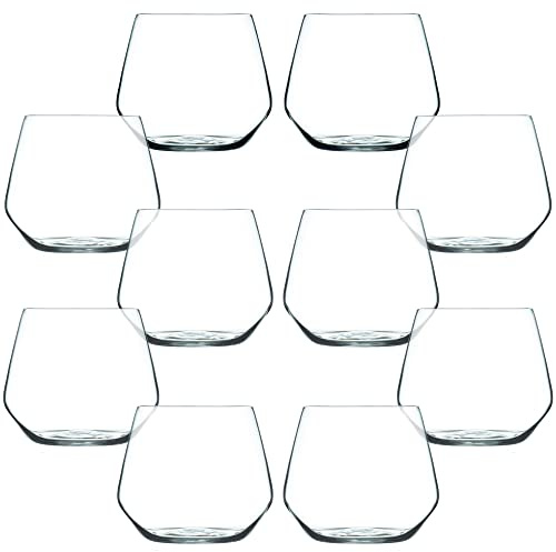 Set 10 vasos de agua 38 cl de cristal colección Barware