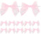 AIMUDI Pinke Schleifen für Weihnachtsbaum, 10.2 cm, vorgefertigte kleine rosa Schleifen zum Verpacken von Geschenken, rosa Twist-Schleifen für Leckerli-Beutel, Schleifen, Cake Pop – 12 Stück