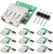 DAOKAI 10 Pcs USB Type A Femelle vers Adaptateur DIP 2.54mm 4 Broches USB 2.0 Type A Prise vers Convertisseur DIP Carte de Déploiement pour DIY Alimentation avec Embase 40 Broches