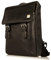 KNOMO Großer Laptop-Rucksack aus Leder(16 Zoll) für Computer, College, Reisen, Tagesrucksack, mit Schnallenklappe, Fits 16 Laptop Rucksäcke Schwarz
