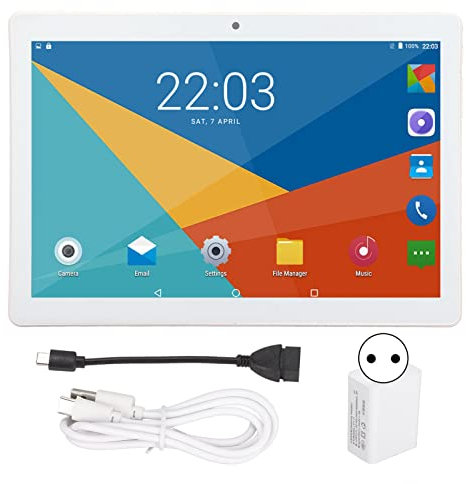Tablet Android de 10 Pulgadas, 2GB RAM 32GB ROM 1080P HD Tablet, 2MP Frontal 5MP Cámara Trasera, Octa Core CPU, 2.4G 5G WIFI, Dual SIM Network Calls Tablet para Ver Películas Jugar Juegos,(dorado)