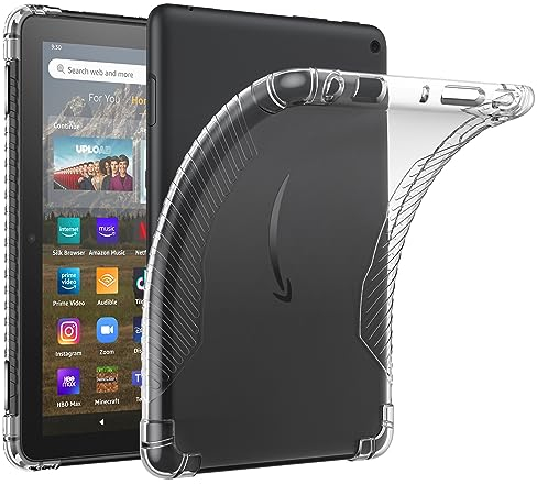 MoKo Hülle für All-New Amazon Kindle Fire HD 8 & 8 Plus Tablet (12th Generation-2024/2022 Modell), Ultradünne Weiche Hülle TPU Klar Rückseite Schutzhülle Case Durchsichtig Cover, Transparent