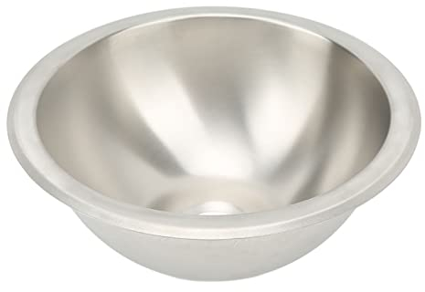 Fregadero Redondo para Barcos, Fregadero de Cocina para Caravanas Trefilado de Acero Inoxidable para Yates