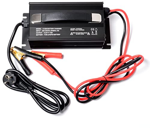 AFTERTECH Chargeur de batterie 12 V (14,6 V) 40 A pour batterie Lifepo4 Lithium fer phosphate pile chargeur CHARGER H2E4