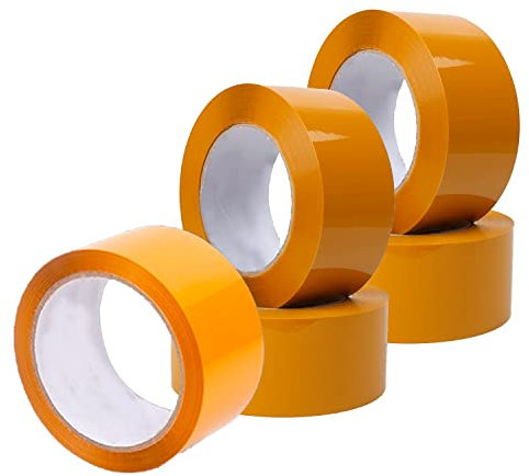 KINOTO Packung mit 5 Rollen Klebeband, 50 mm x 200 m, 5 Rollen Verpackungsband für Pakete, Artikel, Verpackungsband für Umzüge