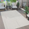 Paco Home Outdoor Teppich wetterfest & langlebig Moderne Boho-Designs mit 3D-Effekt Skandi-Look UV-beständig & robust für Balkon, Garten, Wohnzimmer & Küche, Grösse:240x340 cm, Farbe:Creme 4