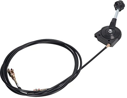 Fockety Excavator Manual Throttle Cable, 3.5m/11.5ft PU Tube Stainless Steel Joint Heavy Duty Excavator Motor Control Cable, Accelerator Throttle Assembly Cable for Excavator, Mixer