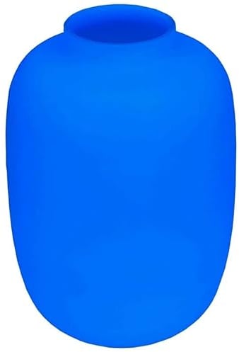 Designer Vase pulverbeschichtet Handarbeit Glasvase Mundgeblase Dekoration Deko Tischvase NEUHEIT (Neon Blau)