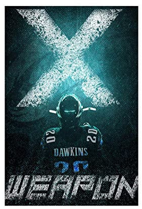 Brian Dawkins Poster Kunst Schule Schlafsaal Dekoration Leinwand Poster Wandkunst Dekor Druck Bild Gemälde für Wohnzimmer Schlafzimmer Dekoration Rahmen Stil 40 x 60 cm