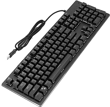 QESTO New Mechanical Gaming Keyboard, Wired RGB Keyboard 104 Keys Wireless Charging USB Laptop Computer Keyboard Ergonomic Gaming Keyboard for PC Gamers