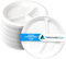 Nationwide Paper Lot de 50 assiettes jetables écologiques en carton bagasse 3 compartiments Blanc 25 cm