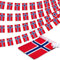 Norwegen String Flag Pennant Banner, Small Mini Norwegian Nordmann Flags Bunting Banner, National Country Decoration for School, Party, Sports Events, Patriotic Festival, 33 Feet 30 Flags