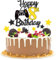 Joyeah Tortenaufsatz Happy 8th Birthday, Glitzer, Videospiel, Kuchenpick, Spiel auf Prost bis 8 Jahre, Kuchendekoration für Spielthema, Happy 8th Birthday, Partyzubehör, Gold