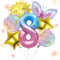 ALEGRE® Sonne Schmetterlinge Deko 8 Geburtstag Mädchen, Folienballon Schmetterling Deko Luftballon 8. Geburtstag, Geburtstagsdeko Mädchen 8 Jahre, Kindergeburtstag Deko für Schmetterling Themen Party