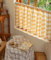 Devola Scheibengardinen Kariert Landhausstil Bistrogardine Karo Küchengardinen mit Spitze Kurzstore mit Stangendurchzug Kurzgardine Blickdicht Gardine Privatsphäre HxB 60x150cm Gelb 1 Stück