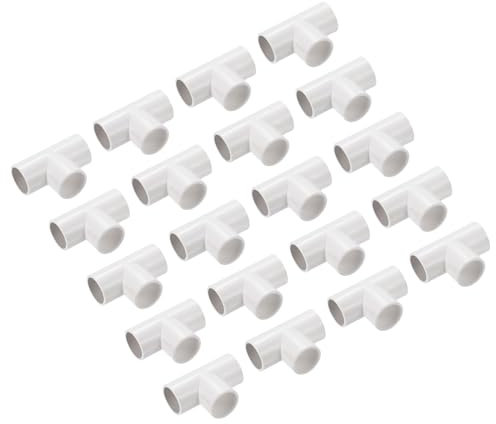 QUARKZMAN Giunto per Guaina Pvc Raccordi a Forma di T Giunto per Tubo Bianco 16 mm 3 Vie per Guaina Elettrica da Giardino Confezione da 30