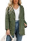 Giacche militari casual e leggere da donna Anorak Utility a vita alta con coulisse e cappuccio con zip
