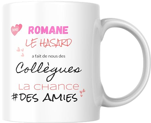 Tasse en céramique personnalisée, 330 ml, cadeau pour anniversaire ou départ d'un collègue, inscription humoristique, fabriquée en France