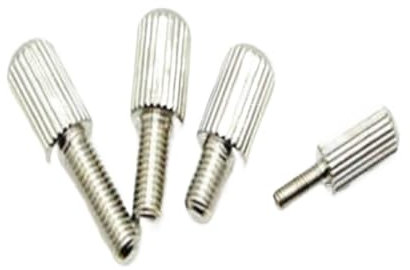 AQXYWAZQ 20 Stücke M3 M4 M5 Reines Messing Lange Ausführung Rändelschrauben mit kleinem Kopf Metrische Rändelschrauben mit manuellem Einstellkopf A1(Brass with Nickel,16MM_M5 20PCS)