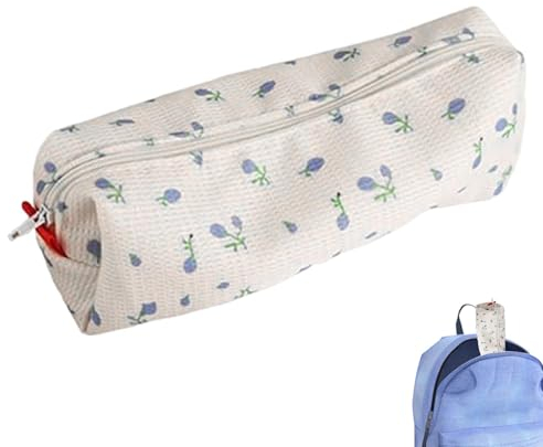 Euyehn Blumen-Bleistiftbeutel, Kosmetiktasche Niedliche Stifttasche - Federmäppchen mit Blumenmuster, kleine Aufbewahrungstasche, Make-up-Organizer-Tasche, Federmäppchen für Women