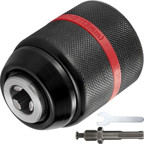 EATBALE Keyless Drill Chuck 2-13 MM with SDS Plus Adaptor 1/2-20UNF Mount Heavy Duty Quick Change Self-Tighten Drill Chuck Converter Multiple Purposes Rotary Hammer for Electric Drill Hammer Drill