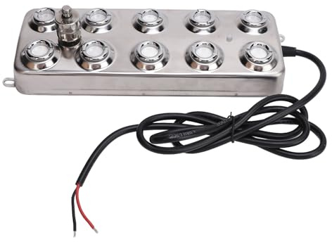 Generador de Niebla Ultrasónico 10 Cabezales 250W Acero Inoxidable Humidificador para Estanque Paisajismo 4.5L/H DC48V