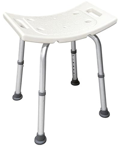 Joey&Viggy Non-Slip Shower Stool – Adjustable Height, Lightweight Rust-Free Aluminum Bath Chair for Elderly, Disabled, Pregnant, or Post-Surgery Use – Supports Up to 400 lbs – Height Range 37.5–49.5cm