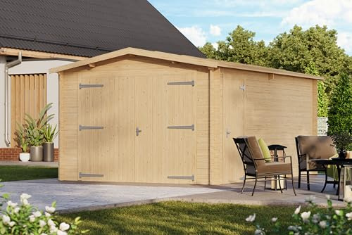 Garage en Bois, EP 28mm, Surface utile 14.32m², INT012