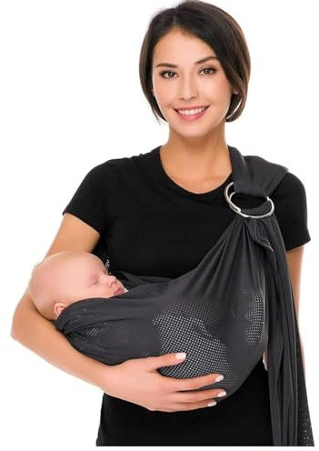 CUBY Porte-bébé d'été en maille pour nouveau-né, tissu à séchage rapide, respirant, réglable, facile à transporter, couverture d'allaitement douce pour la marche, la natation, 13,6 kg