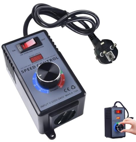 Régulateur de vitesse AC 230v 10A 4000W Régulateur de vitesse moteur Régulateur de tension 220V Régulateur de tension électronique Variateur de fréquence pour meuleuses d'angle, souffleurs