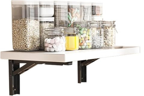 Klappbare Werkbank zur Wandmontage, für Küche, Waschküche, Büro, Zimmer, platzsparend, schwimmender Tisch, kleiner Schreibtisch, Restaurant, Zuhause, 61 x 40,6 cm, faltbare Schreibtischplatte