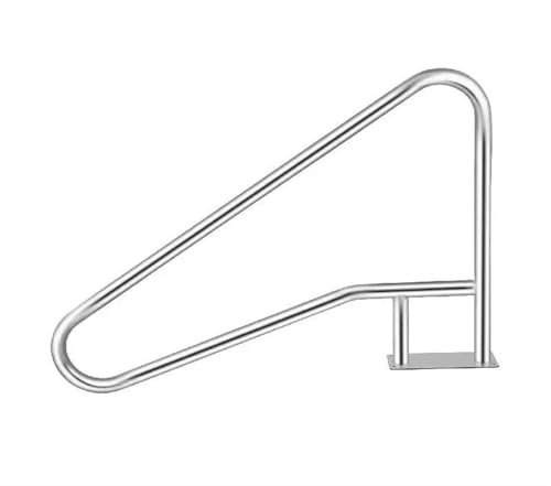 Pool Accessories Pool Cover 30-55 x22-32 Swimming Pool Handrail with 4ft Grip Cover & M8 Drill Bit Pool Railing Ladder Stair Rail(54x36 inch)